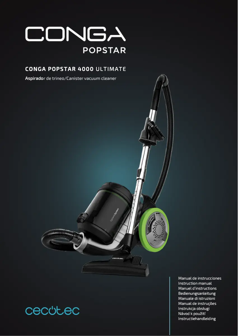 Imagen de la primera página del manual del dispositivo Conga PopStar 4000 Ultimate