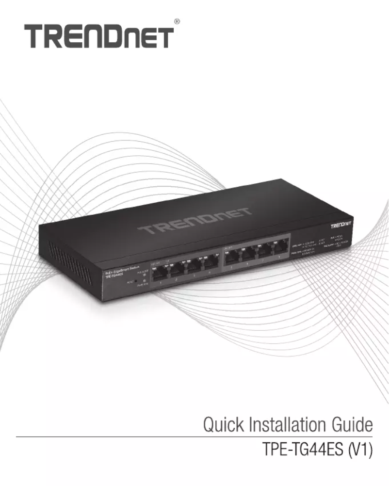 Página nº 1 - Manual de usuario TRENDnet TPE-TG44ES