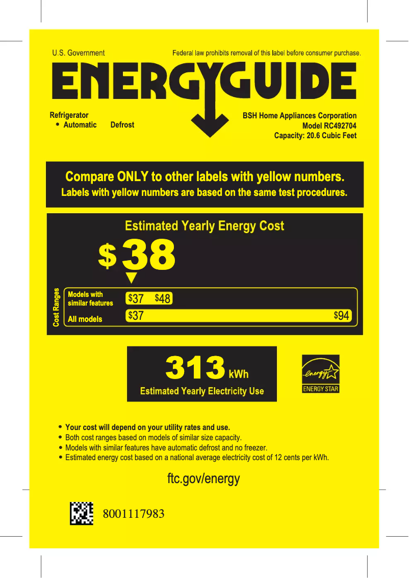 Página 1 del manual Etiqueta energética Gaggenau RC492704