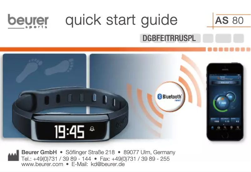 Imagen de la primera página del manual del dispositivo AS80