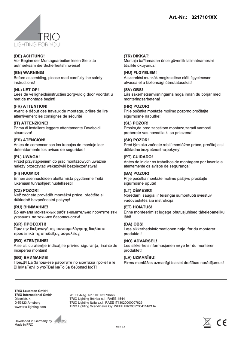 Imagen de la primera página del manual del dispositivo Oakland 321710142