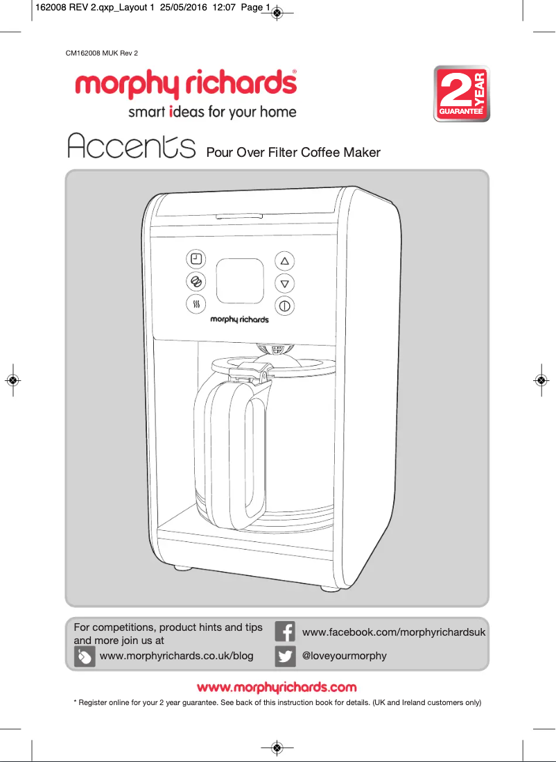 Imagen de la primera página del manual del dispositivo Accents 162009