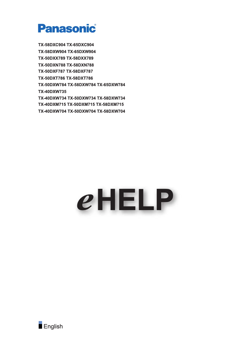 Imagen de la primera página del manual del dispositivo TX-65DXW784