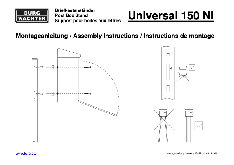 Página 1 del manual Manual de usuario Burg Wächter Berlin 3777 NI
