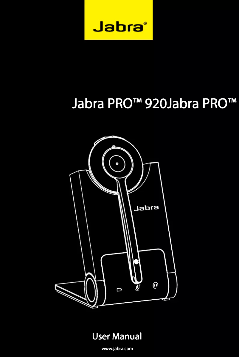 Imagen de la primera página del manual del dispositivo PRO 920 EMEA