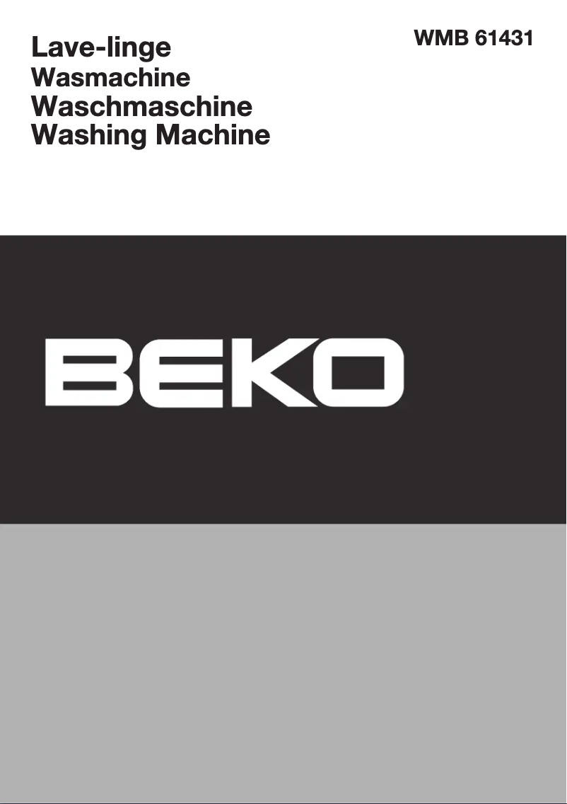 Página 1 del manual Manual de usuario Beko WMB 61431