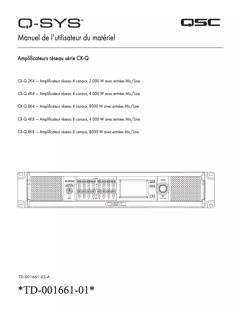 Página nº 1 - Manual de usuario QSC CX-Q 8K8