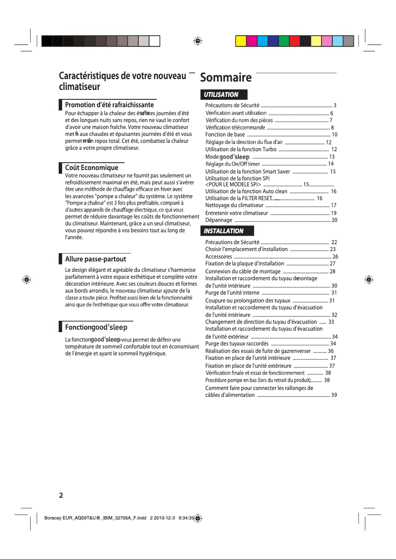 Imagen de la primera página del manual del dispositivo AQ24ESPN