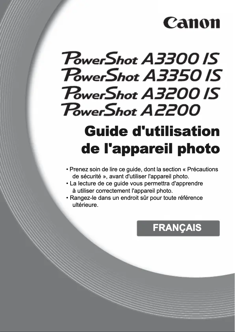 Imagen de la primera página del manual del dispositivo PowerShot A2200