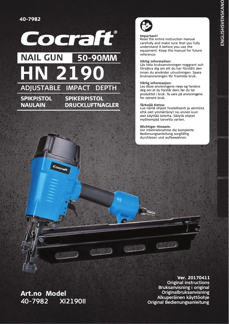 Página 1 del manual Manual de usuario Cocraft HN 2190