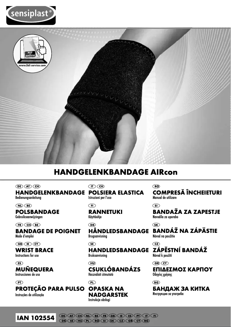 Página 1 del manual Manual de usuario Sensiplast IAN 102554