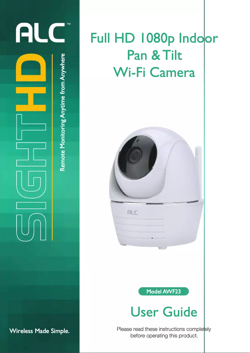 Imagen de la primera página del manual del dispositivo SightHD AWF23