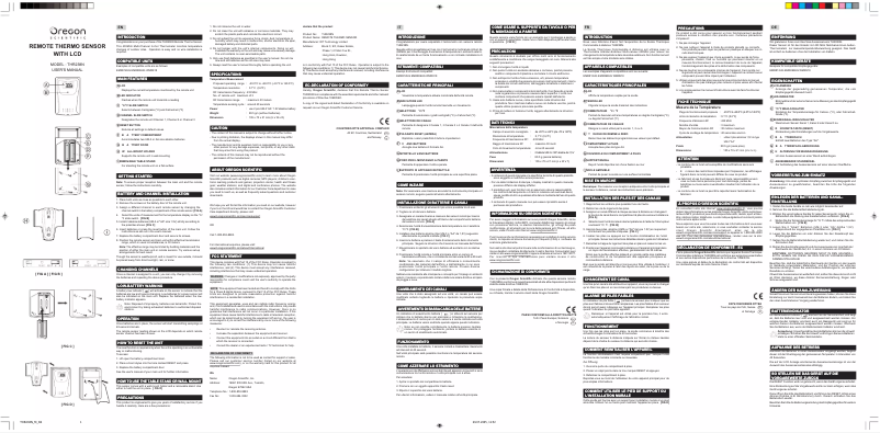 Página 1 del manual Manual de usuario Oregon Scientific THR238N