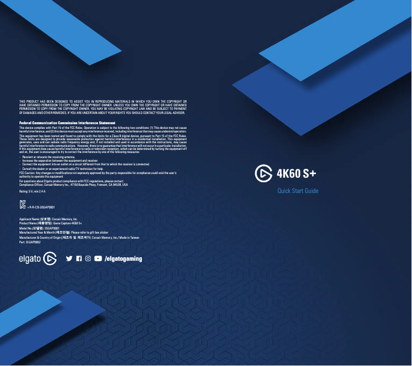 Página nº 1 - Manual de usuario Elgato 4K60 S+