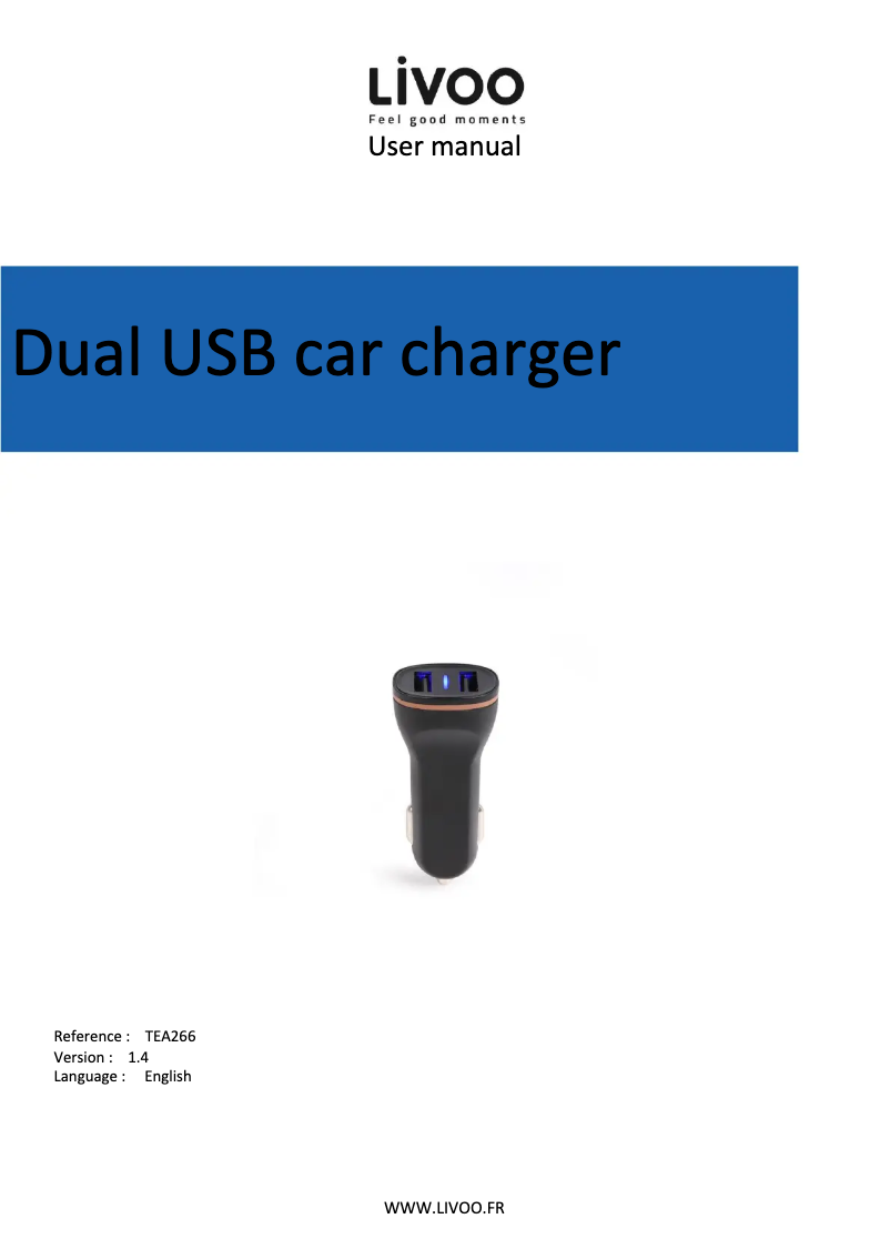 Página 1 del manual Manual de usuario Livoo TEA266