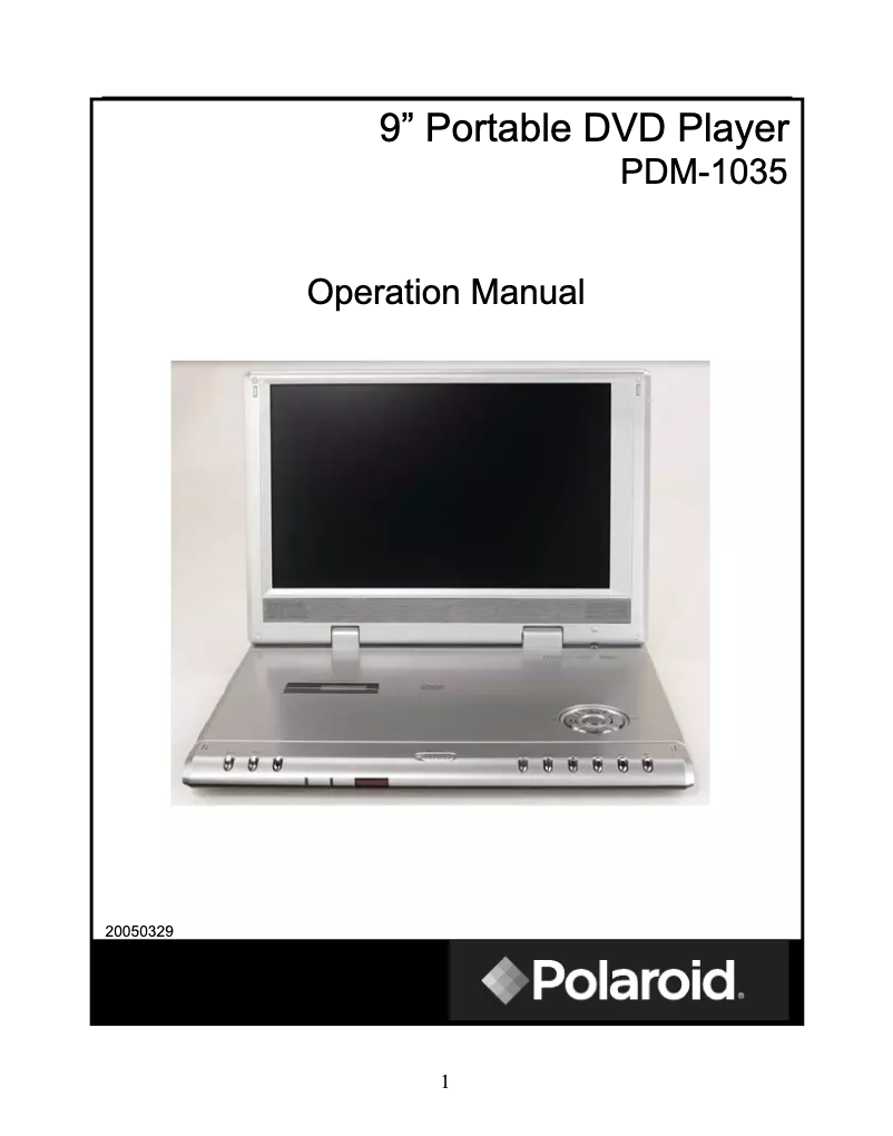 Imagen de la primera página del manual del dispositivo PDM-1035