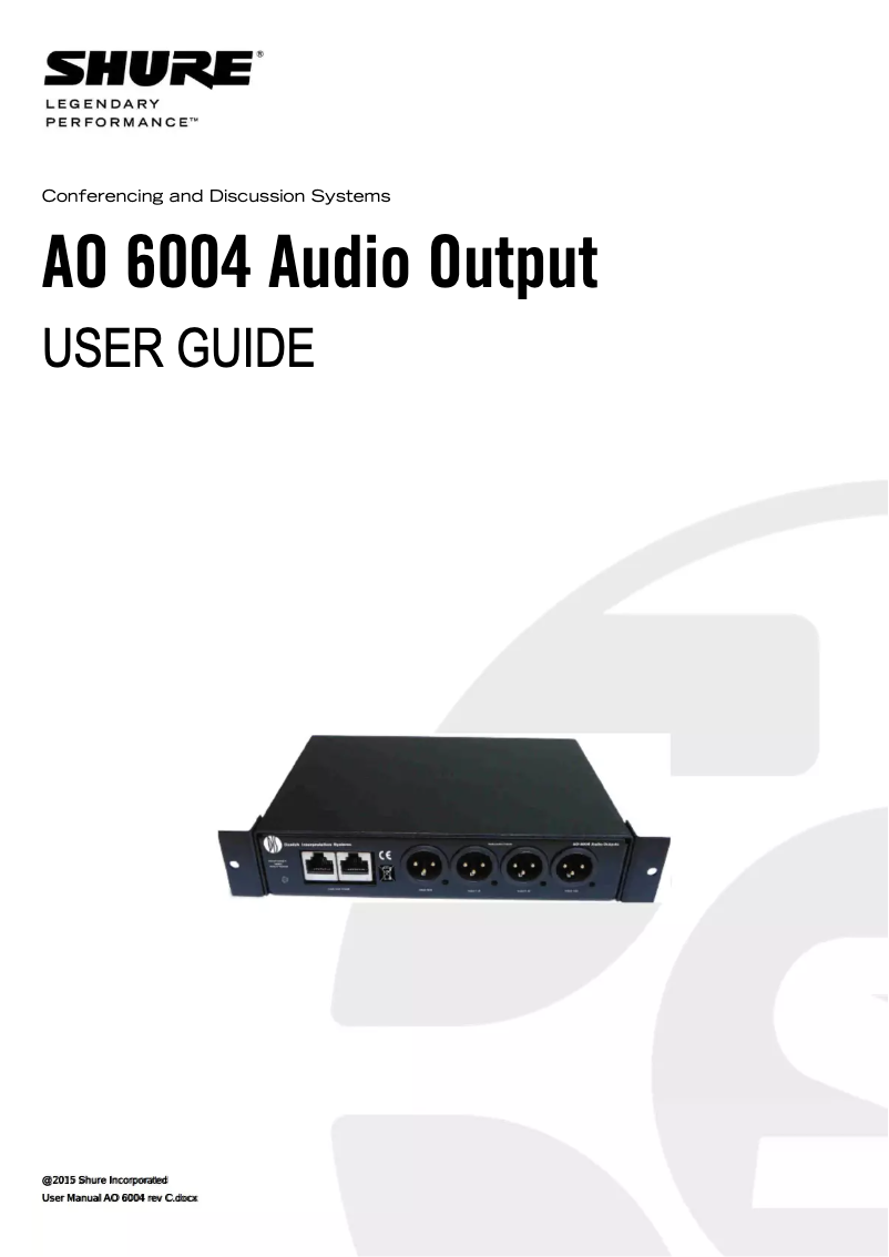 Imagen de la primera página del manual del dispositivo AO 6004