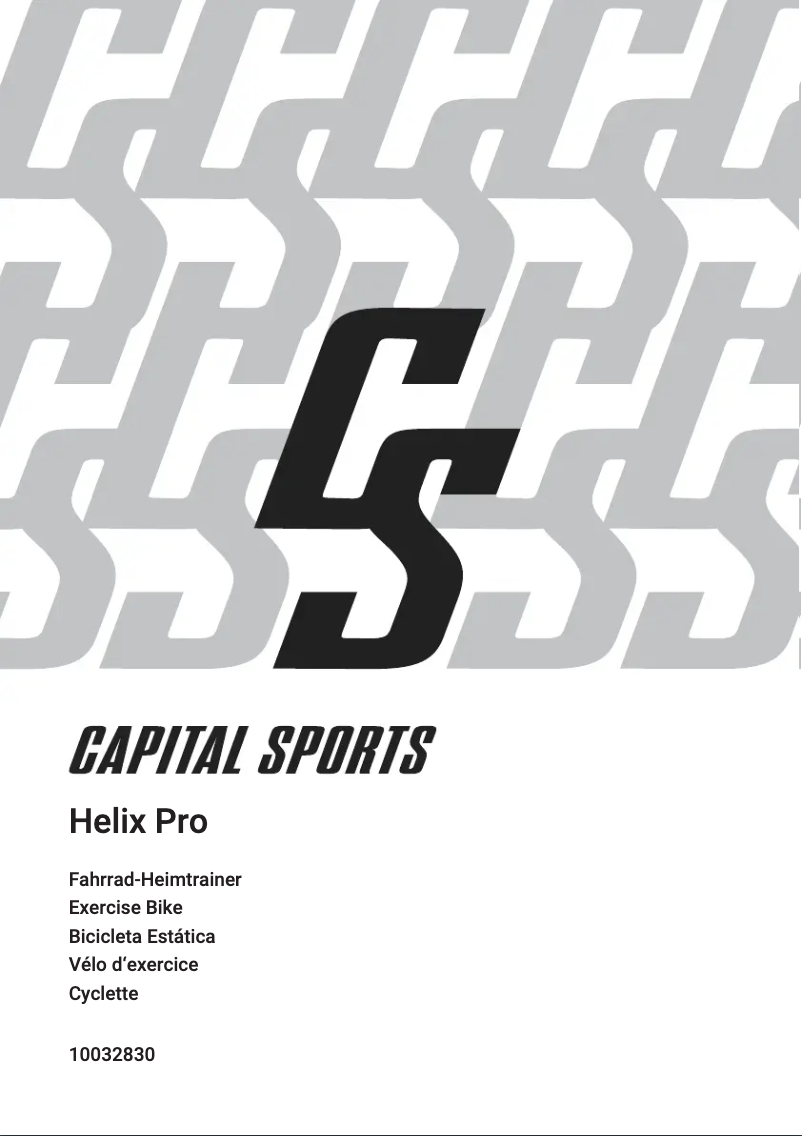 Página nº 1 - Manual de usuario Capital Sports Helix Pro