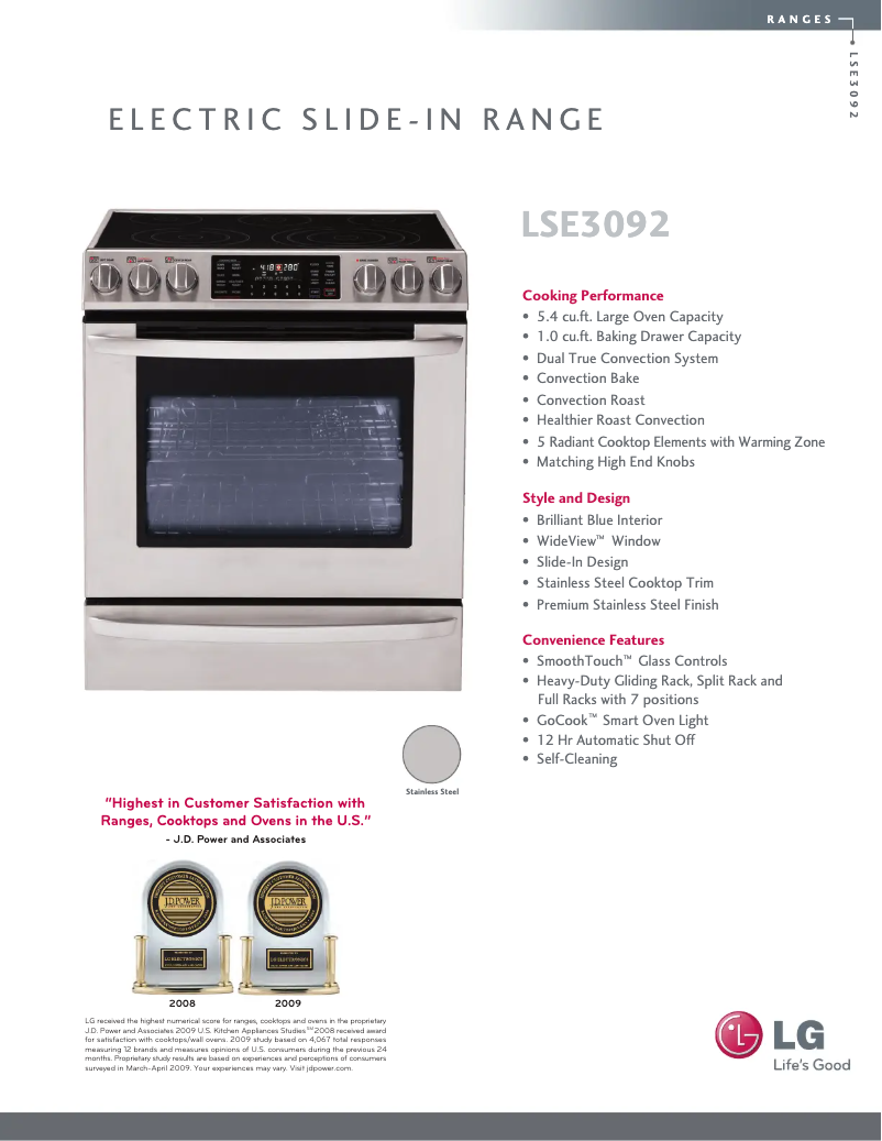 Imagen de la primera página del manual del dispositivo LSE3092ST
