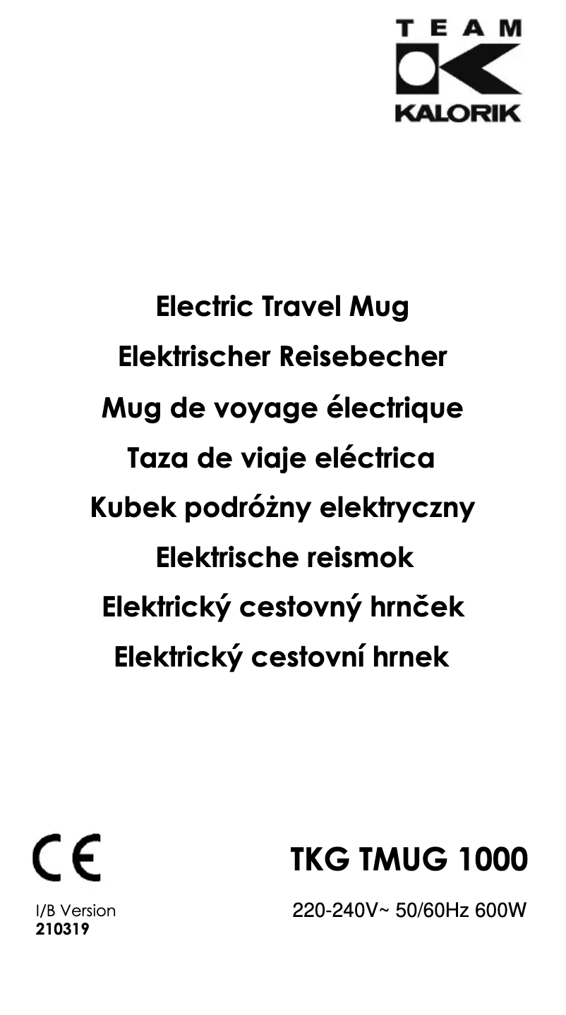 Página 1 del manual Manual de usuario Kalorik TKG TMUG 1000