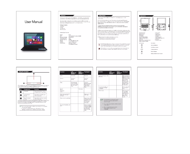Imagen de la primera página del manual del dispositivo N142