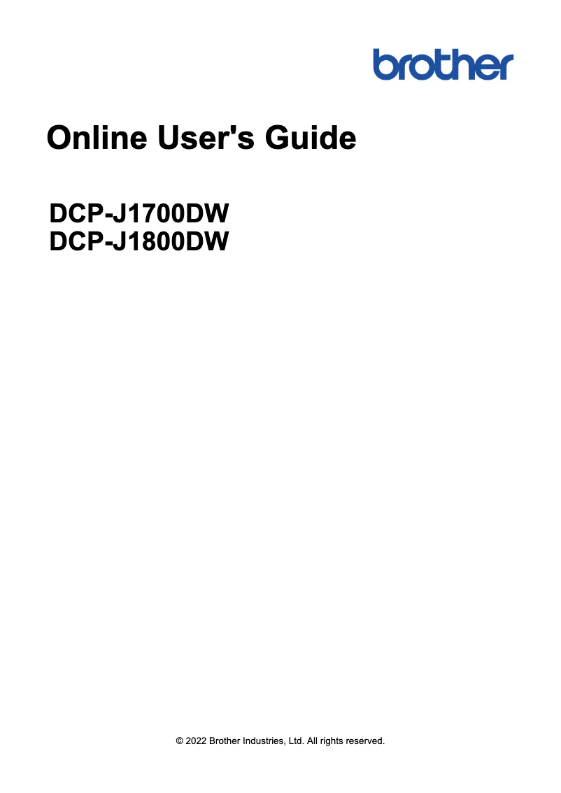 Página 1 del manual Manual de usuario Brother DCP-J1800W