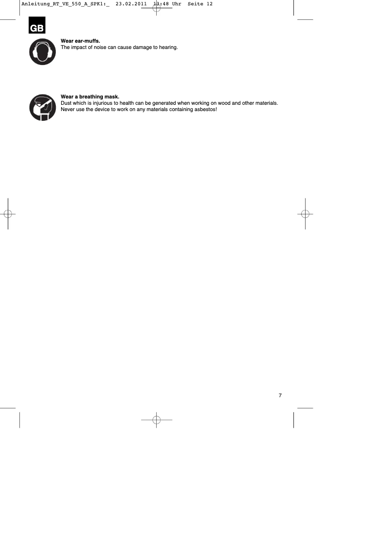 Imagen de la primera página del manual del dispositivo RT-VE 550 A