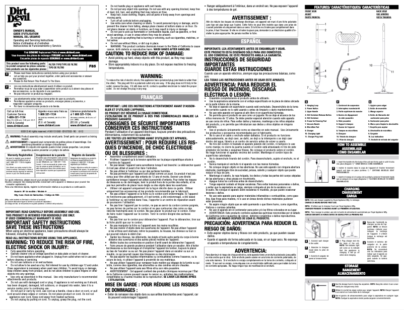 Página 1 del manual Manual de usuario Dirt Devil Vac+Dust BD21005