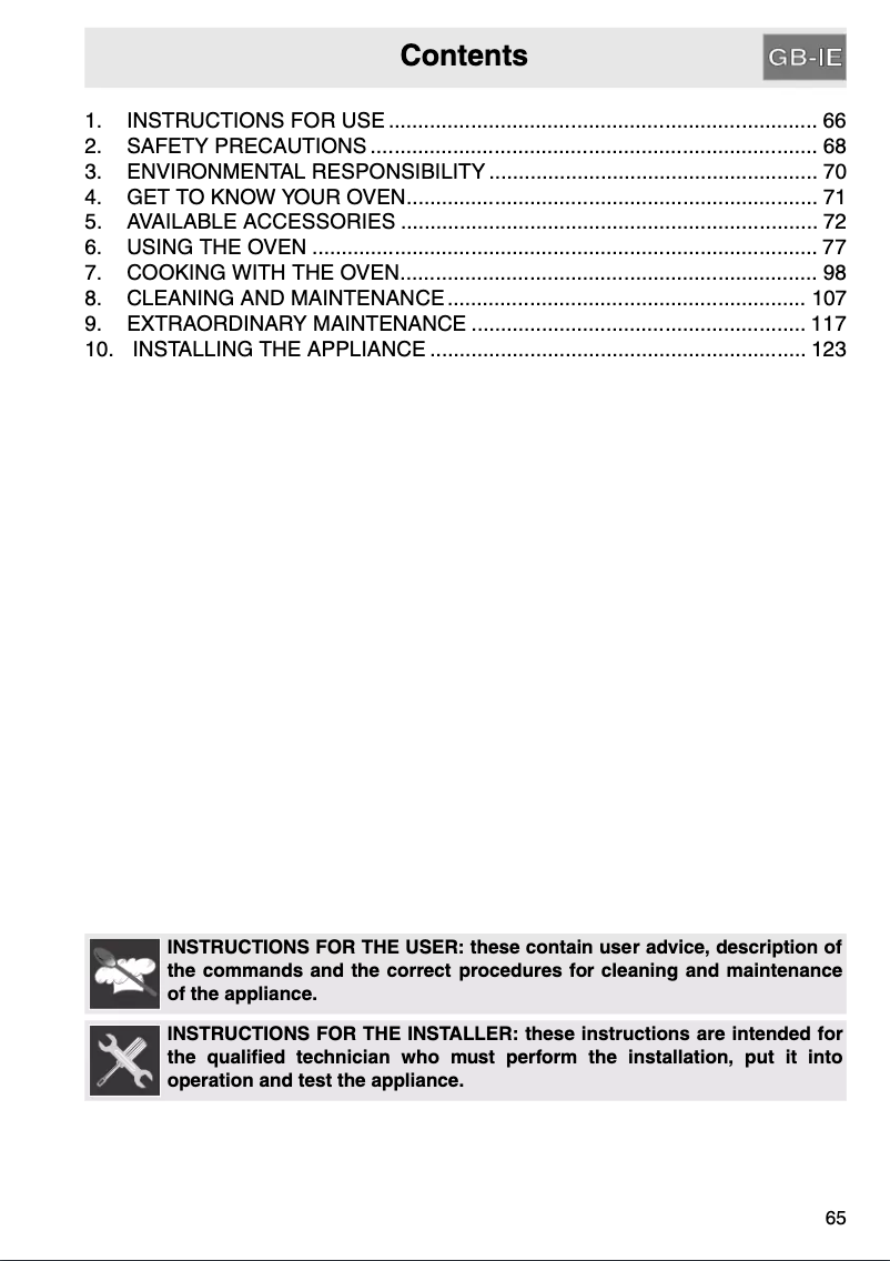 Página 1 del manual Manual de usuario Smeg SC115