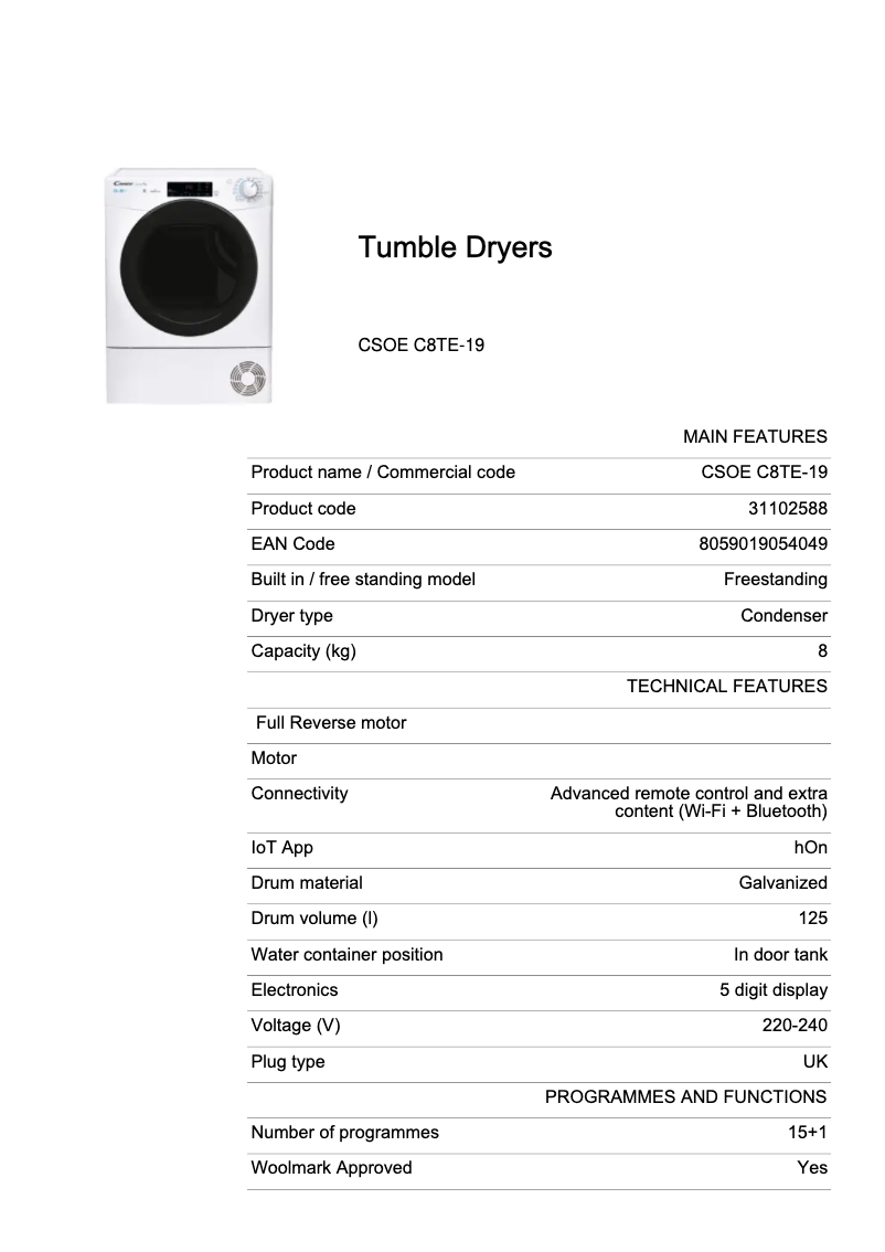 Imagen de la primera página del manual del dispositivo CSOE C8TBE-19