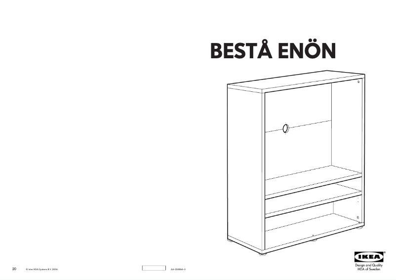 Imagen de la primera página del manual del dispositivo BESTÅ ENÖN