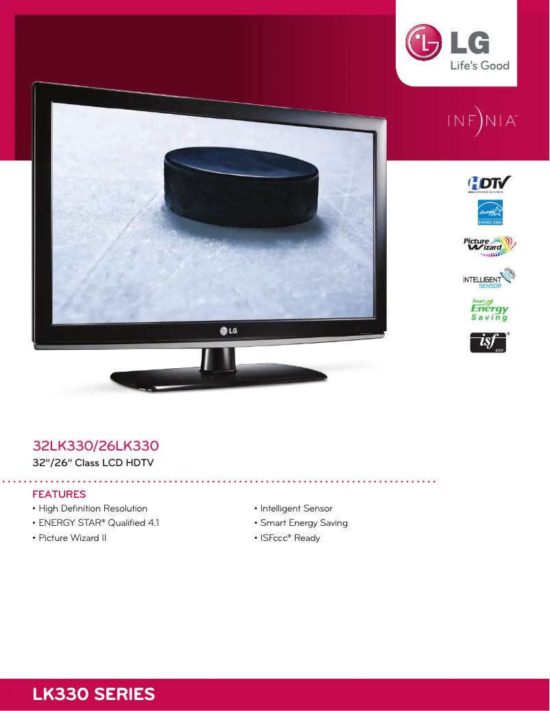 Imagen de la primera página del manual del dispositivo 26LK330