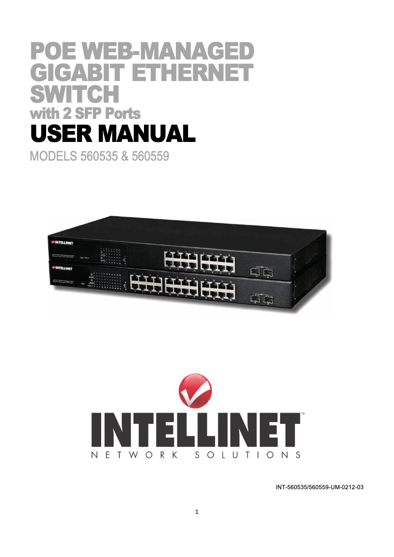 Página nº 1 - Manual de usuario Intellinet 560535