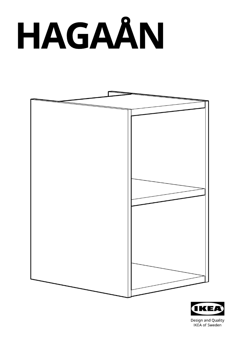 Imagen de la primera página del manual del dispositivo HAGAÅN 705.349.09
