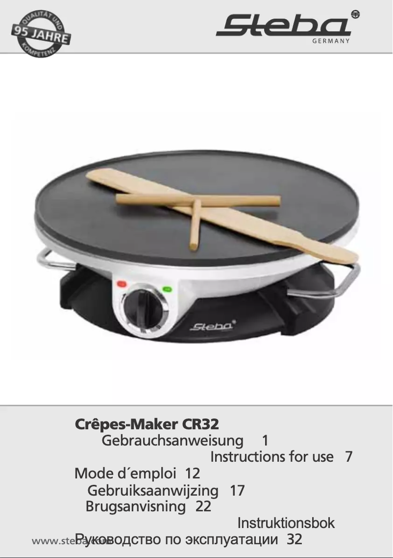 Página nº 1 - Manual de usuario Steba CR32