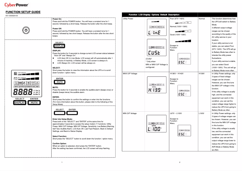 Imagen de la primera página del manual del dispositivo CP1350AVRLCD