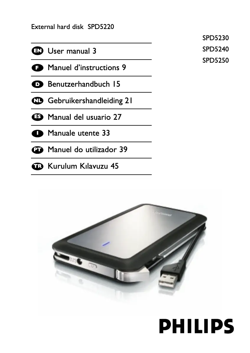 Página 1 del manual Manual de instrucciones Philips SPD5250CC