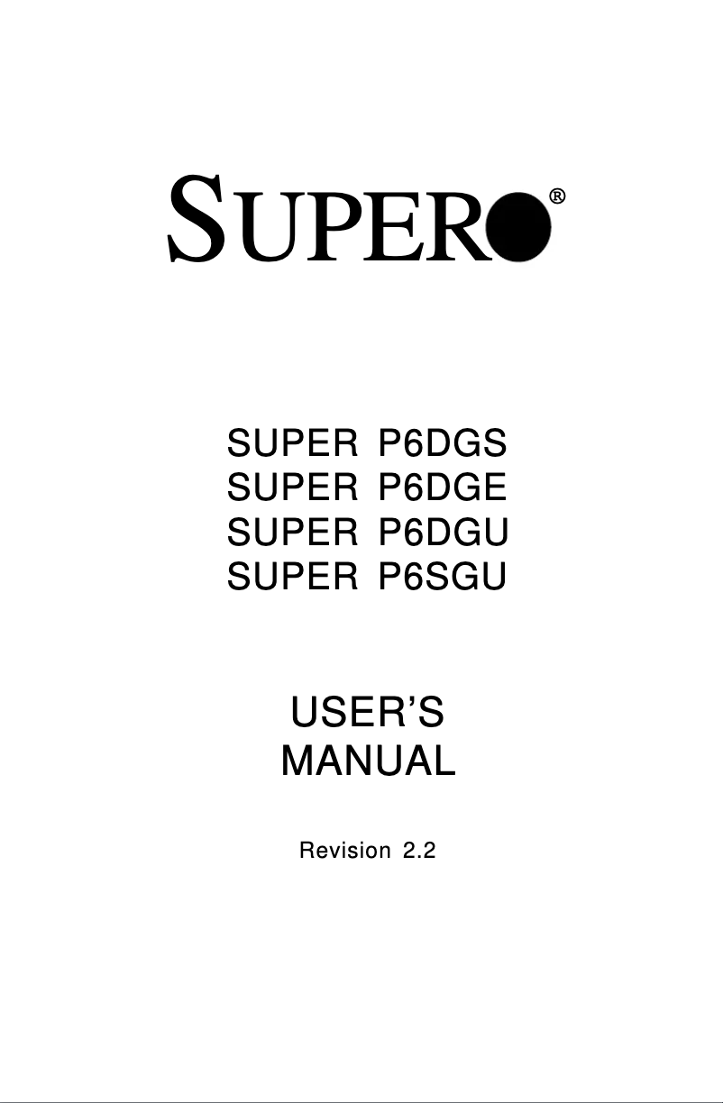 Imagen de la primera página del manual del dispositivo P6DGS