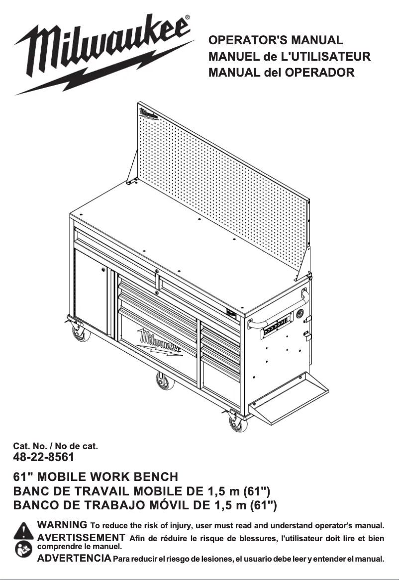 Página 1 del manual Manual de usuario Milwaukee 48-22-8561