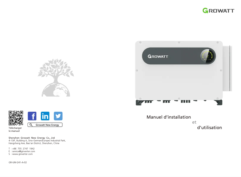 Página 1 del manual Manual de usuario Growatt MAX 100-125KTL3-X MV