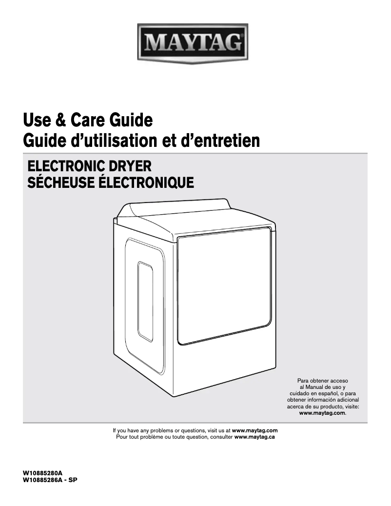 Página 1 del manual Manual de instrucciones Maytag MEDB955FC