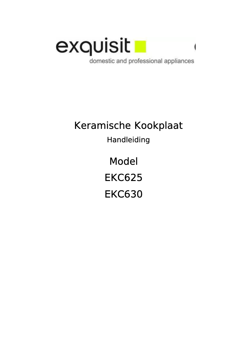 Imagen de la primera página del manual del dispositivo EKC625