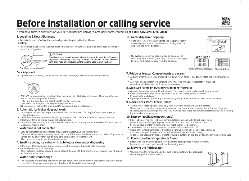 Imagen de la primera página del manual del dispositivo RS27T5200SR