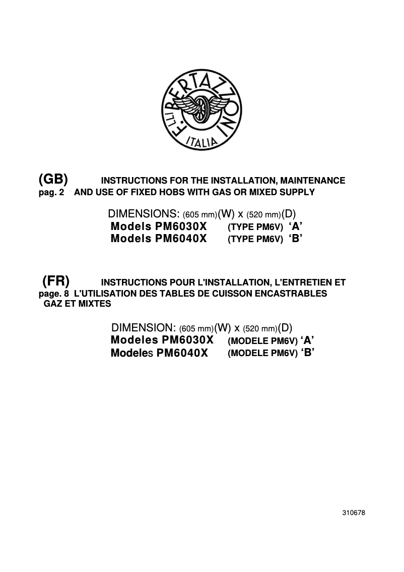 Imagen de la primera página del manual del dispositivo P604MODX