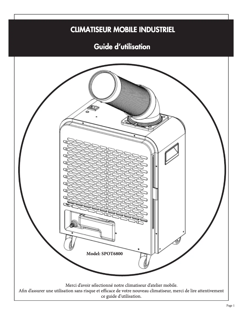 Imagen de la primera página del manual del dispositivo SPOT6800