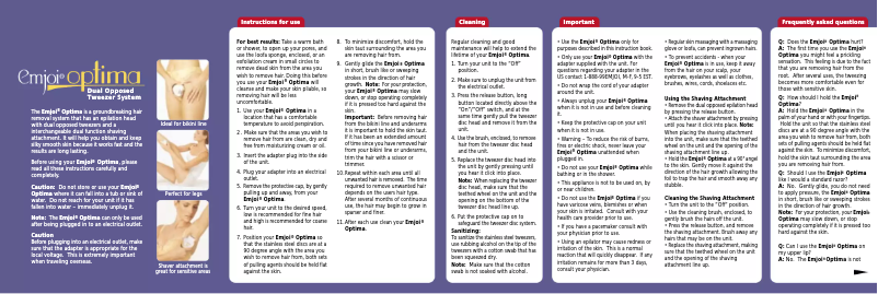 Página 1 del manual Manual de usuario Emjoi Optima AP-99