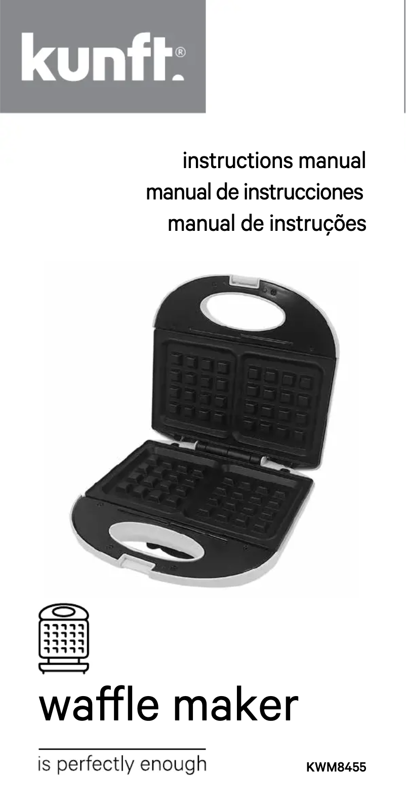 Imagen de la primera página del manual del dispositivo KWM8455