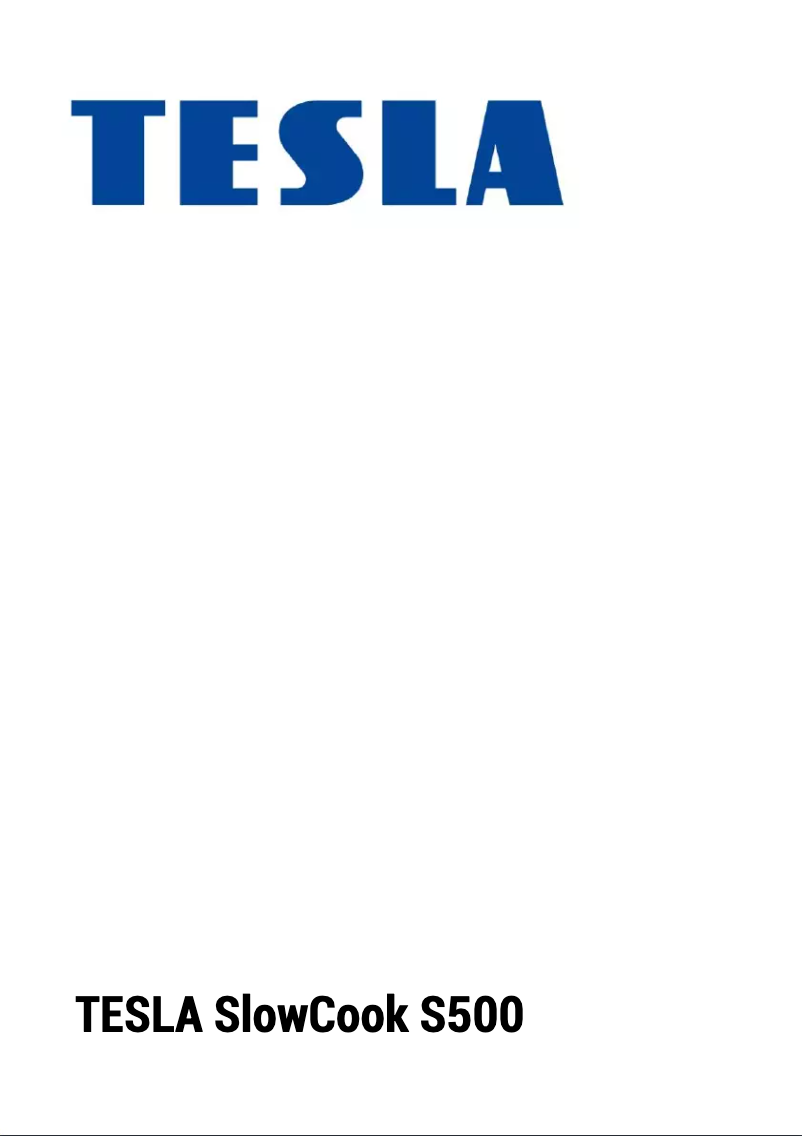 Página 1 del manual Manual de usuario Tesla SlowCook S500