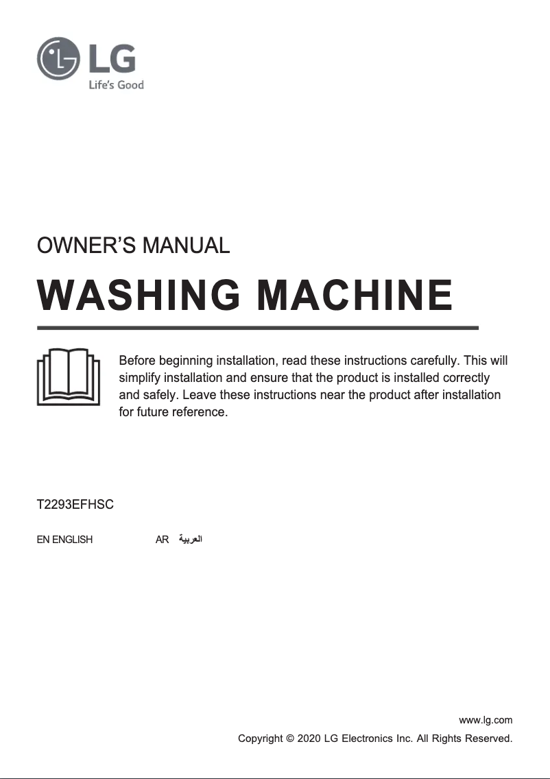 Página 1 del manual Manual de usuario LG T2293EFHSC