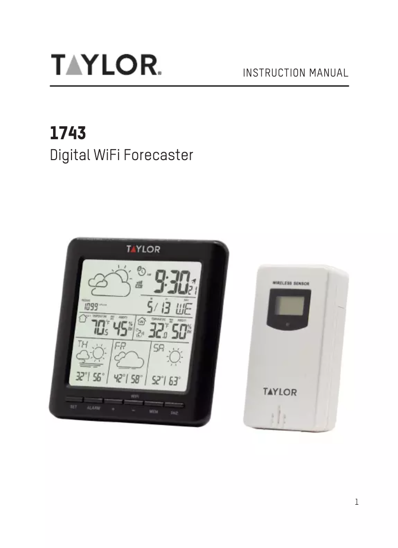 Imagen de la primera página del manual del dispositivo 1743